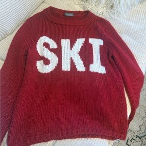 Wooden Ships Red 'SKI' Sweater size small